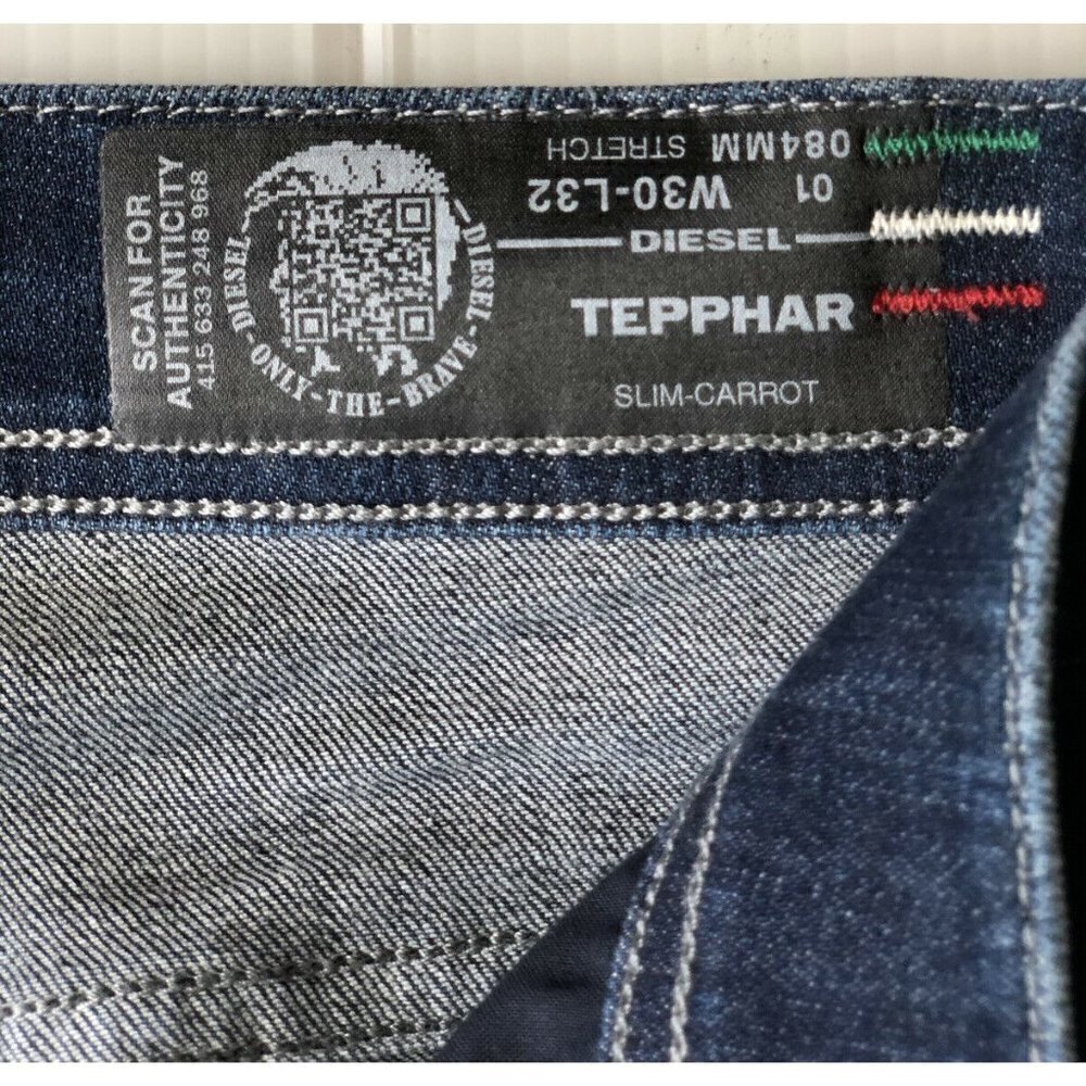 Diesel TEPPHAR Mens 084MM Blue Slim Carrot Skinny - Picture 11 of 12